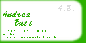 andrea buti business card